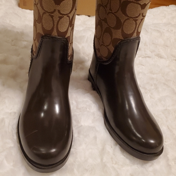 Coach Signature Snow Rain Boots - Picture 4 of 9